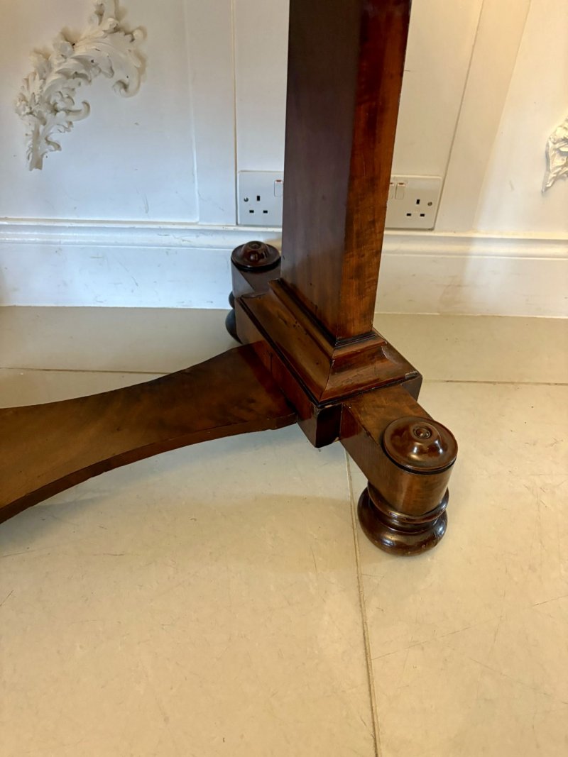 Antique Victorian Quality Figured Mahogany Writing Table/Desk - Image 9